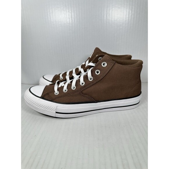 Size 10 Converse CTAS Malden Street Mid Brown/White/Black Men\'s Sneakers A13212F